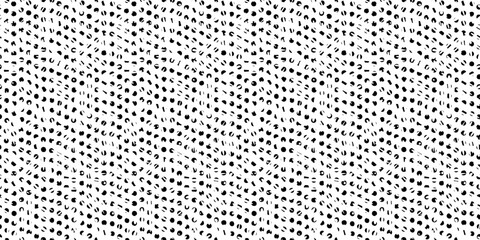 Monochrome black and white seamless pattern with geometric textured circle polka dots. Abstract trendy round shapes print for underwear textile design, wrapping paper, surface, wallpaper
