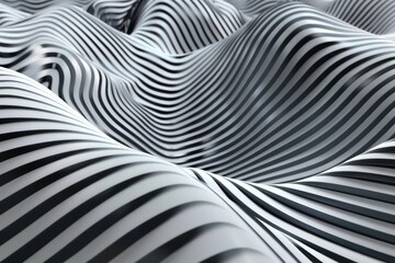 black and white abstract waves background