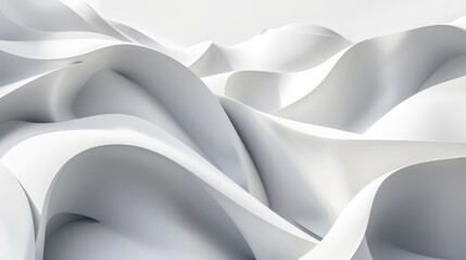 abstract minimal design, white waves background