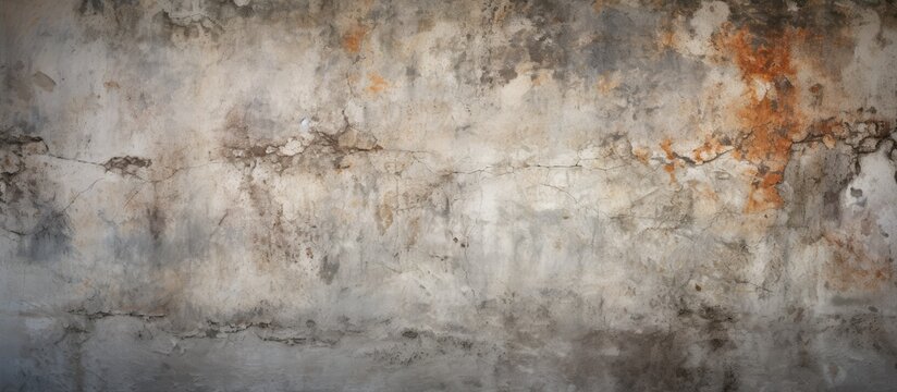 A close up of a concrete wall with a blurred background, showcasing the contrast between manmade materials and natural elements like grass and soil