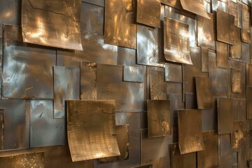 metallic square wall