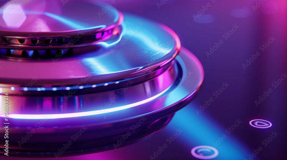 Poster the sleek and modern design of the burner with a smooth white finish and a single button for adjusti