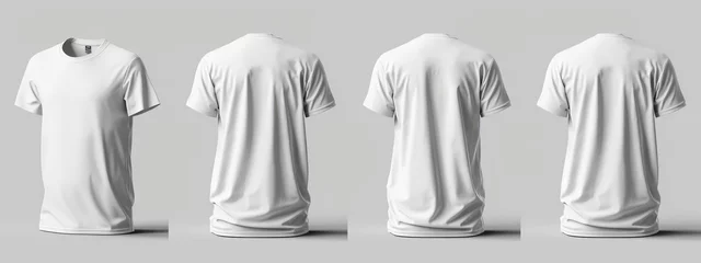Fotobehang white tee t shirt round neck front © STOCKYE STUDIO