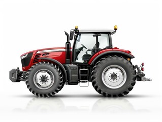 agricultural tractor white background