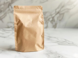 brown Kraft paper coffee bag, white background