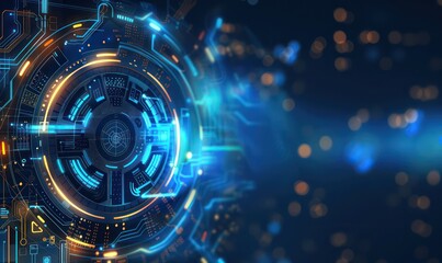 technology Illustration, technology background with code