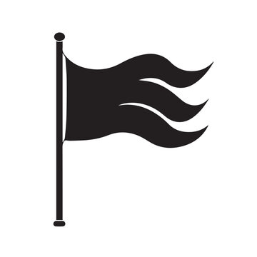 Flag in cartoon, doodle style . Image for t-shirt, web, mobile apps and ui. Isolated 2d vector illustration in logo, icon, sketch style, Eps 10, black and white. AI Generative