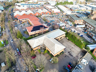 Obraz premium Aerial Central Welwyn Garden City of England UK