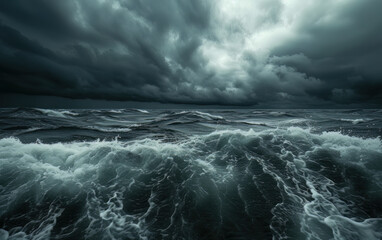 Strong Storm Waves - obrazy, fototapety, plakaty