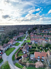 Fototapeta premium Aerial Central Welwyn Garden City of England UK