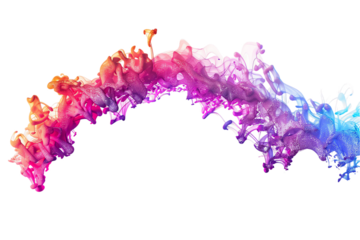 Abstract CMYK and pink paint splatters in a grunge design