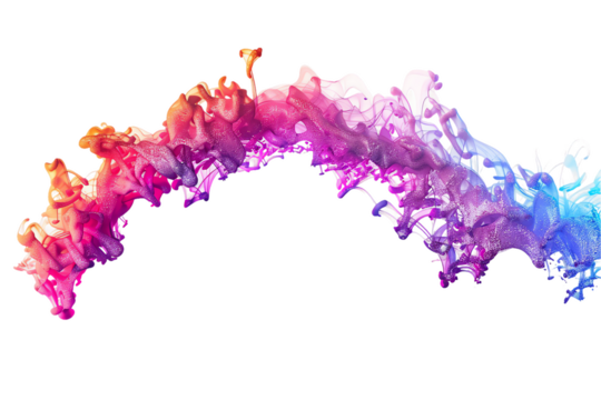 Abstract CMYK and pink paint splatters in a grunge design