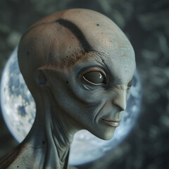 グレイ（宇宙人）のイメージ - image of Grey Alien - No3-3 Generative AI
