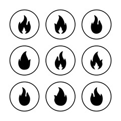 Fire icon vector illustration. fire sign and symbol