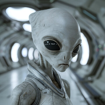 グレイ（宇宙人）のイメージ - image of Grey Alien - No5-2 Generative AI