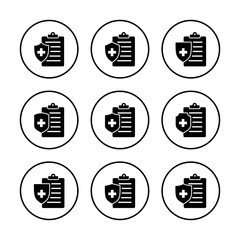 Medical insurance icon vector illustration. health insurance sign and symbol