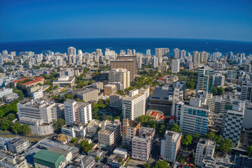 Fototapeta na wymiar Aerial View of the Commercial Business District of San Juan, Puerto Rico