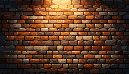 Concept of image of tiled wall with a sense of structure and artistry. Vector illustration.