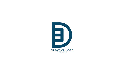 DB BD Abstract initial monogram letter alphabet logo design