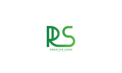 RS Abstract initial monogram letter alphabet logo design