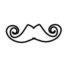set of mustaches vector line icons