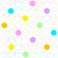 pastels confetti papel picado honeycomb pattern 103