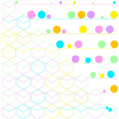 pastels confetti papel picado honeycomb pattern 108