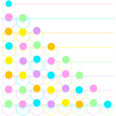 pastels confetti papel picado honeycomb pattern 106
