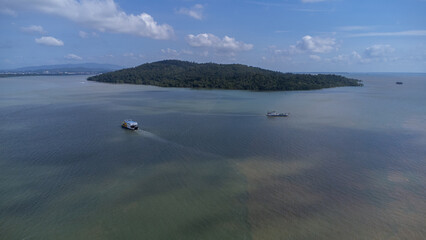 The ferry was on its way to carry passengers and freight to the port and was seen passing another ferry