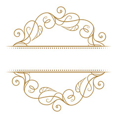 Vector floral split monogram template