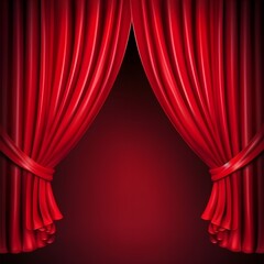 Fototapeta premium red velvet curtain