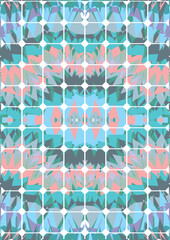 The background image uses grid lines. laying on the green,pink,blue  background used in graphics