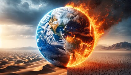 Earth Half in Flames: A Desert Contrast
