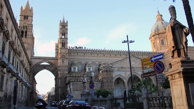 The Metropolitan Cathedral of the Assumption of Virgin Mary located in Palermo, Sicily, southern Italy. 