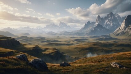 Breathtaking open world landscape that captivates with its stunning views and natural beauty