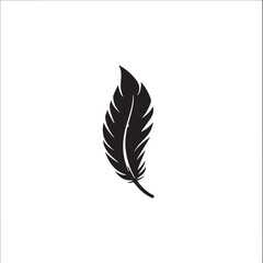 Feather in cartoon, doodle style . Image for t-shirt, web, mobile apps and ui. Isolated 2d vector illustration in logo, icon, sketch style, Eps 10, black and white. AI Generative