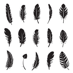 Feather in cartoon, doodle style . Image for t-shirt, web, mobile apps and ui. Isolated 2d vector illustration in logo, icon, sketch style, Eps 10, black and white. AI Generative - obrazy, fototapety, plakaty