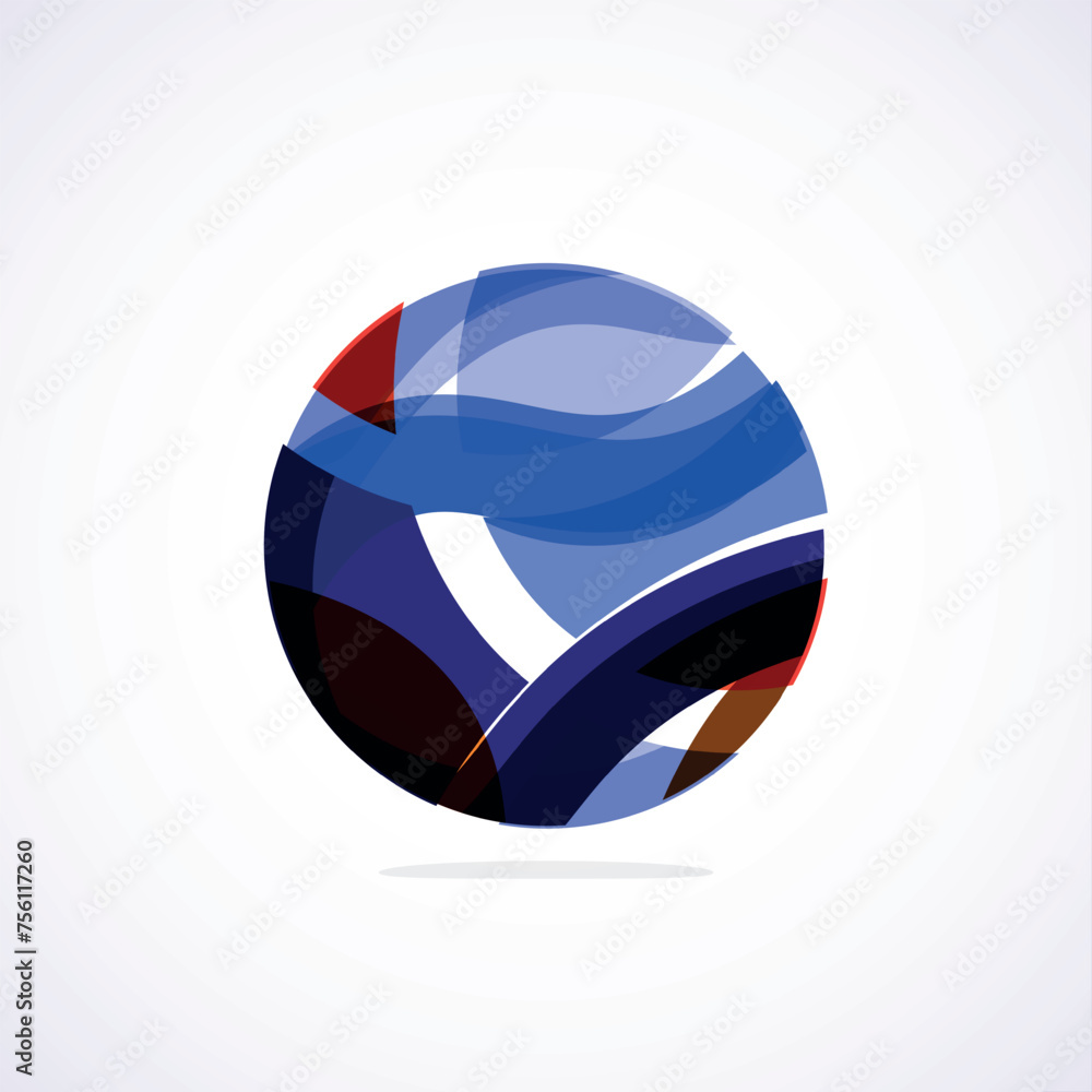 Poster Abstract circle logo - minimalist emblem, timeless and universal shape of circle. Unique logo represent range of brands and concepts, encapsulating simplicity and creativity in single, iconic image