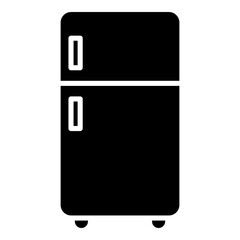 Refrigerator black glyph solid icon