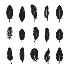 Feather in cartoon, doodle style . Image for t-shirt, web, mobile apps and ui. Isolated 2d vector illustration in logo, icon, sketch style, Eps 10, black and white. AI Generative - obrazy, fototapety, plakaty