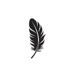 Papier Peint photo Plumes Feather in cartoon, doodle style . Image for t-shirt, web, mobile apps and ui. Isolated 2d vector illustration in logo, icon, sketch style, Eps 10, black and white. AI Generative