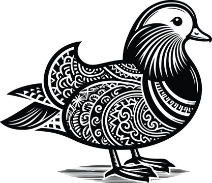 recommend clip art: peking duck, bird, animal silhouette in ethnic tribal tattoo,
                    
                    