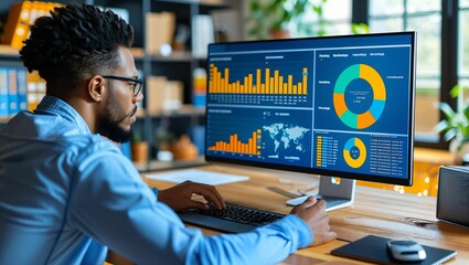 SEO experts optimizing a website, detailed on-screen data analysis, digital marketing in action