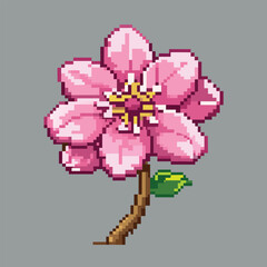 Obraz premium Pixelated a drawing of a sakura flower