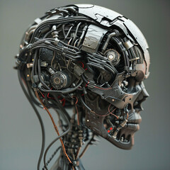 Fototapeta premium The intricate mechanics of a robotic brain