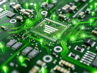 Obraz premium Eco friendly abstract membrane green themes and organic patterns for sustainable backgrounds