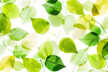 Obraz premium green leaves seamless pattern