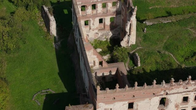 Landscape Castle Ruins Krupe Aerial View Poland