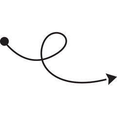 Black Curve Arrow