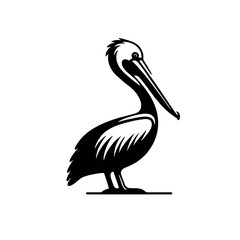 Pelican Bird Simple and Clean Logo Icon 